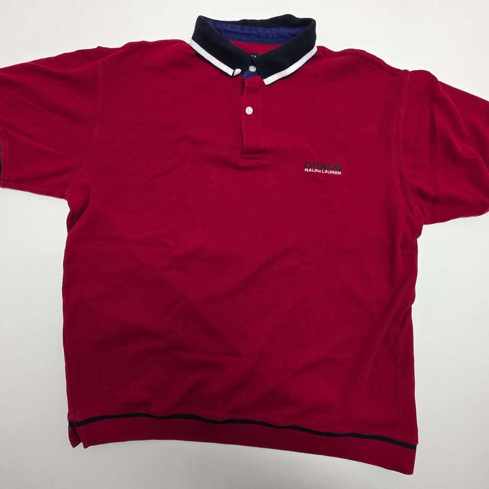 Chaps Ralph Lauren Red Short Sleeve Polo Shirt Men's XL
